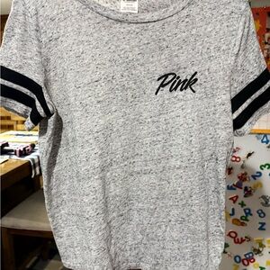 Victoria Secret Pink heathered gray tshirt